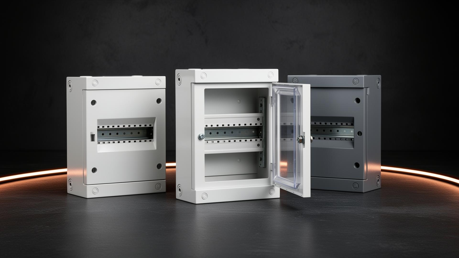Kataria Metals CRCA MCB distribution boxes — powder coated, DIN-rail ready